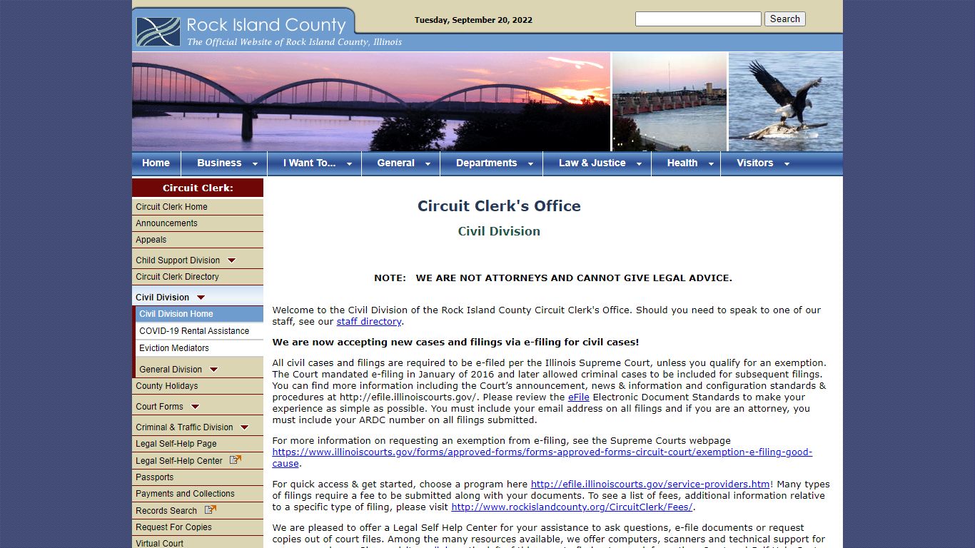 Civil Division Home Page - Rock Island County, Illinois